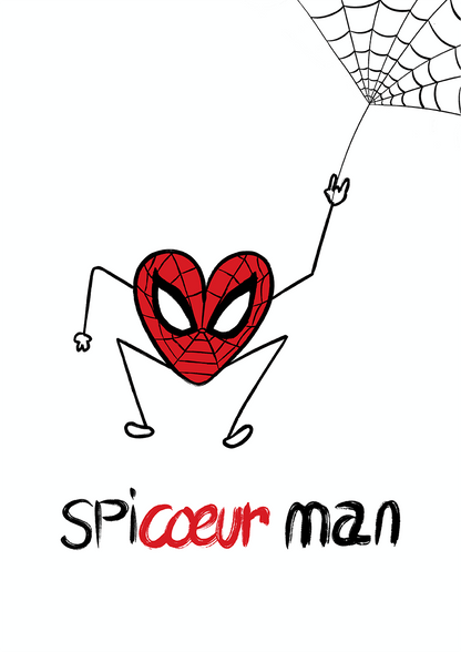 Spicoeurman est une illustration de la série Histoires de coeurs réalisée par l'artiste Delgo. Il s'agit d'une représentation personnel du Super Héros Spiderman.